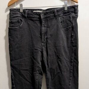 Pilcro Black Jeans Size 32 Anthropologie Mid-Rise Flare Denim